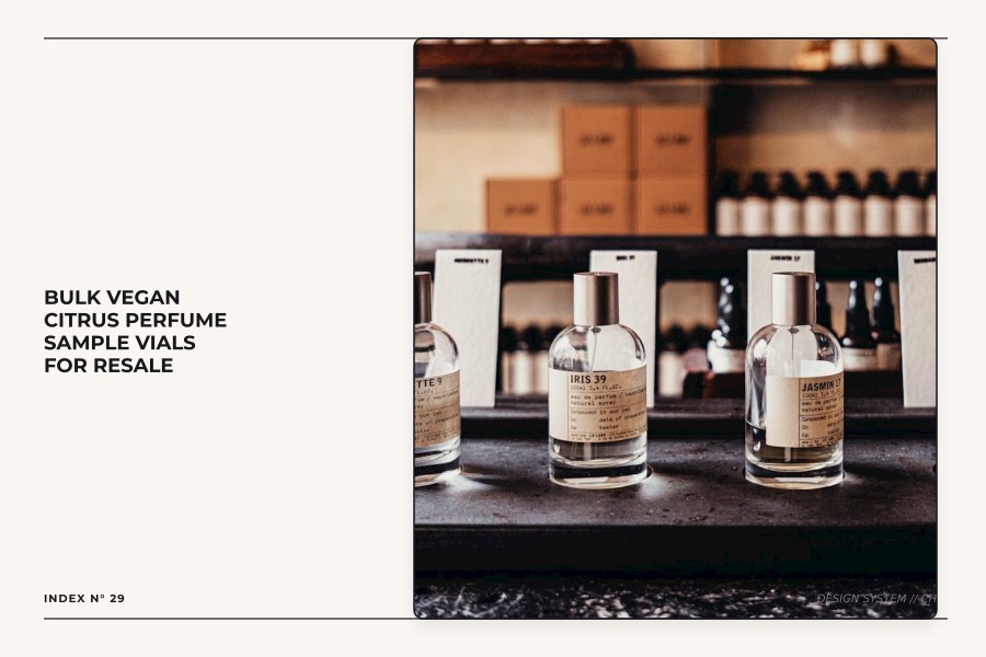 bulk vegan citrus perfume sample vials for resale
