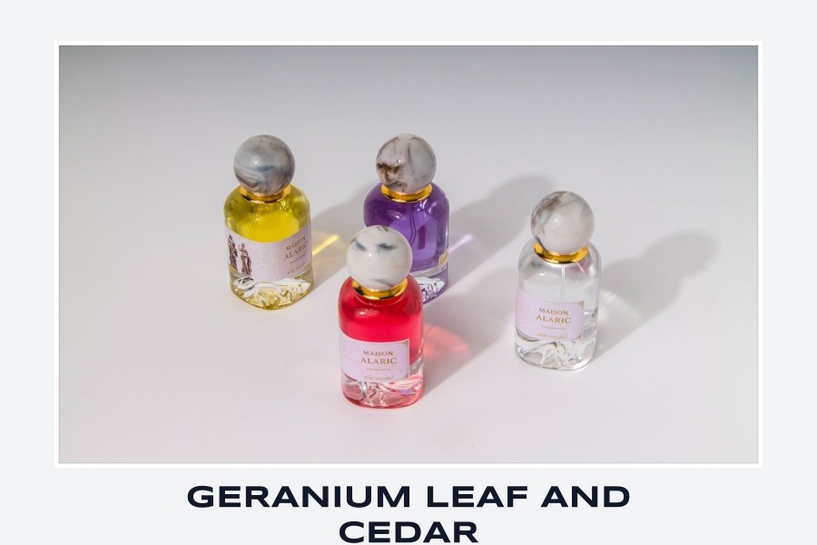 geranium leaf and cedar