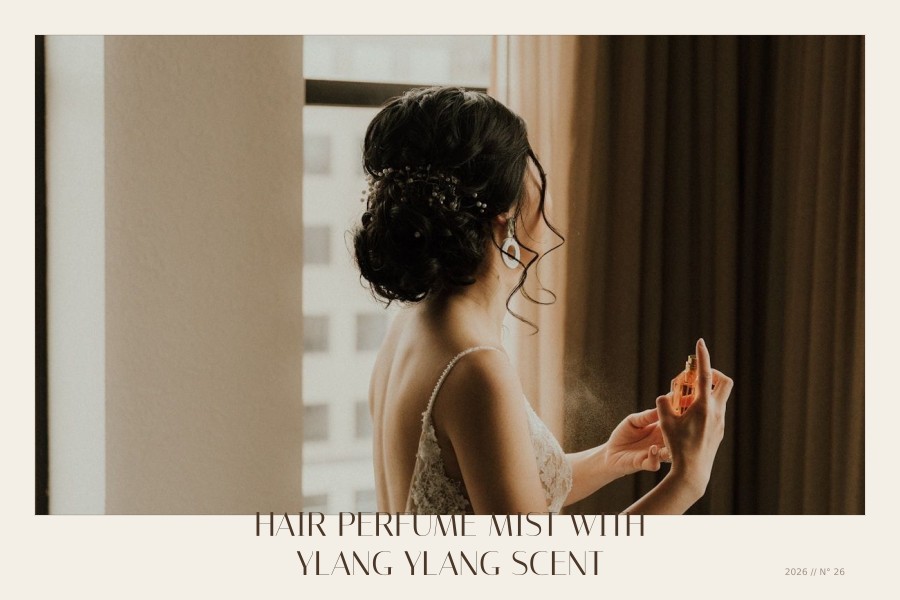 hair perfume mist with ylang ylang scent