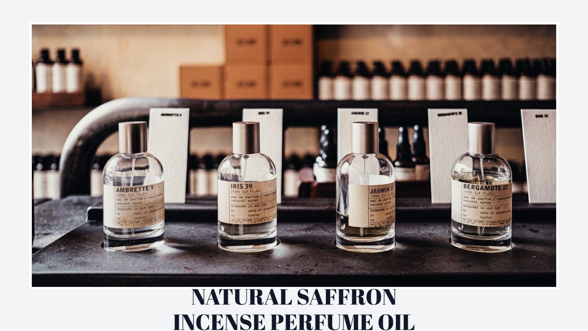 natural saffron incense perfume oil