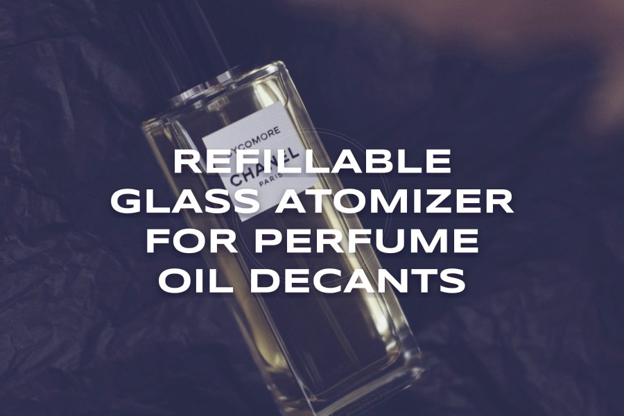 refillable glass atomizer for perfume oil decants
