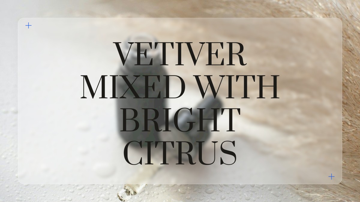 vetiver mixed with bright citrus