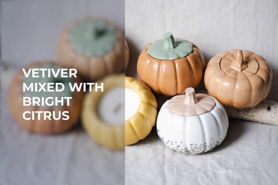 vetiver mixed with bright citrus