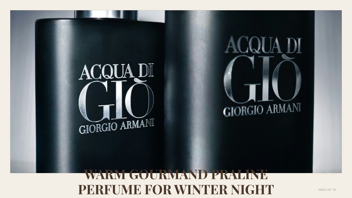 warm gourmand praline perfume for winter night